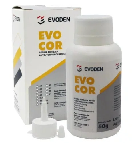 Resina acrílica auto/termo Evocor Incisal I pó 50g - Evoden