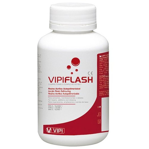 Resina Acrílica Autopolimerizável Flash Pó 1kg Incolor - Vipi