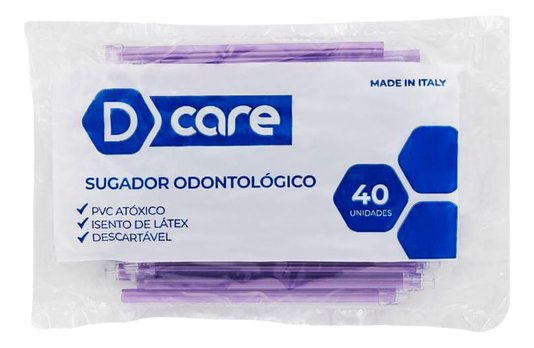 Sugador Descartável Lilás C/40 - D Care