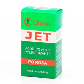 Resina Acrílica Autopolimerizável Jet Pó 220gr Rosa - Clássico