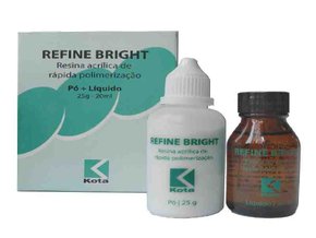 Resina Acrílica Refine Bright Kit Com Pó A1 e Líquido 20ml - Kota