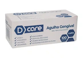 AGULHA GENGIVAL CURTA 30G C/100 UNIDADES - D CARE