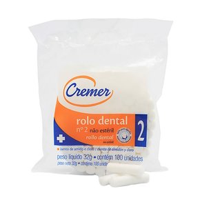 Algodão Rolete Branco nº 2 C/100 - Cremer