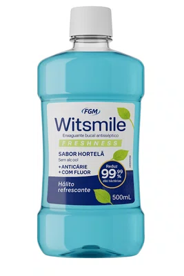 Antisseptico Bucal Witsmile Hortela 500ml - Fgm