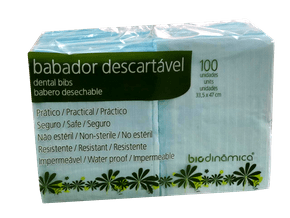 Babador Descartável Azul C/100 - Biodinâmica
