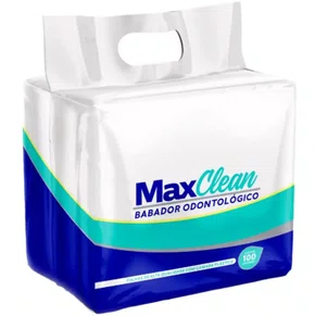 Babador Impermeável Descartável Branco c/100und - Max Clean