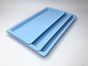 BANDEJA MEDIA AZUL CLARO AUTOCLAVAVEL - NORAH