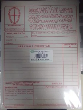 BLOCO DE ORCAMENTO C/5 - PREVEN