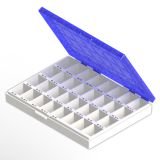 Caixa para Bandas Ortodônticas Universais Inferior D/E Azul - Morelli