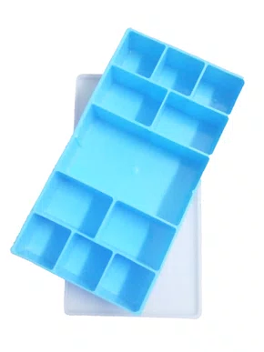 CAIXA PLASTICA C/11 DIVISOES AZUL - JON