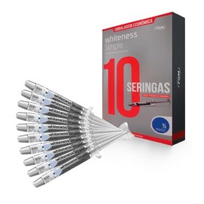 Clareador Whiteness Simple 22% Kit C/10 Seringas - FGM