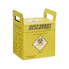 COLETOR DE MATERIAL PERFURO CORTANTE 3 LITROS - DESCARBOX