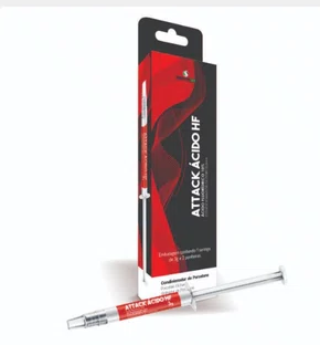 Condicionador de Porcelana Attack Ácido Fluorídrico 5% + Papel Carbono Vermelho - Iodontosul