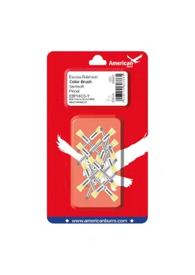 Escova de Robinson Color-Brush Amarela Semisoft Pincel C/20 EBP14CG-Y-20 - American Burrs