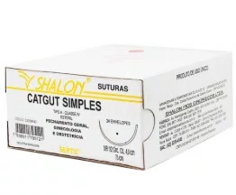 Fio catgut simples 2-0 unidade (S320CR20) - Shalon
