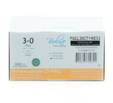 Fio cirúrgico Poliglactaprone 25 número 3-0 incolor ag 3/8 cil 1,9 cm unidade - Bioline