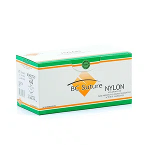 Fio de Sutura Nylon 4-0 Unidade (BC40CT20) - BC Suture