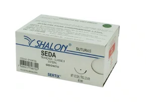 Fio de Sutura Seda 4-0 Unidade (S740MT17) - Shalon