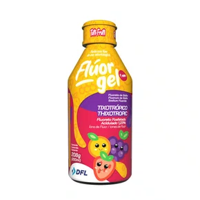 FLUOR EM GEL 200ML TUTTI-FRUTTI ACIDULADO 1,23% FLUOR GEL - DFL
