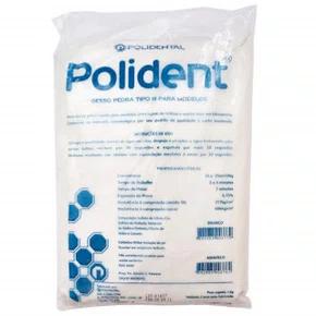 GESSO PEDRA BRANCO 1KG - POLIDENT
