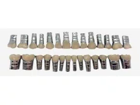 JOGO DE DENTE TYPODONT METAL ABERTO C/FACETA RESINA (14058) - ORTO CENTRAL