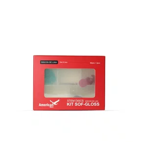 KIT DISCOS DE LIXA SOF-GLOSS COM 40 UNI + 2 MANDRIL - AMERICAN