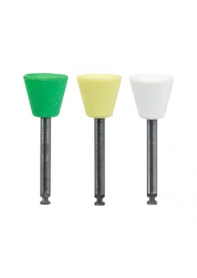 KIT TACA JIFFY POLISHER C/ 3 UNIDADES  (VERDE,AMARELA E BRANCA) - ULTRADENT 