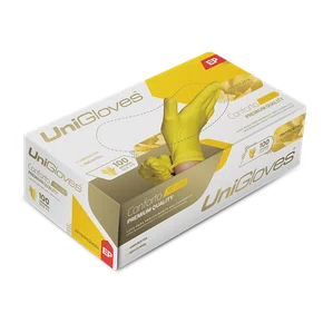 LUVA DE PROCEDIMENTO LATEX AMARELA SEM PO TAM PP - UNIGLOVES