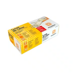 LUVA DE PROCEDIMENTO LATEX BRANCA TAM P - DESCARPACK