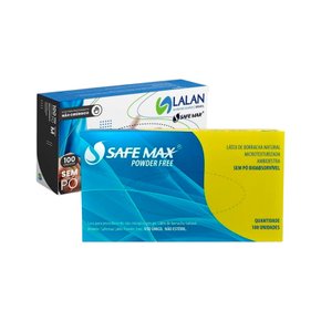 Luva de Procedimento de Látex Sem Pó M - Safemax