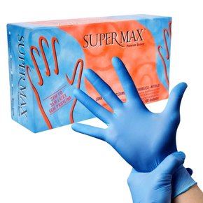 Luva de Procedimento de Nitrílica Azul Sem Pó G - Supermax