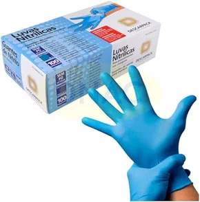 LUVA DE PROCEDIMENTO NITRILO AZUL SEM PO TAM M - DESCARPACK