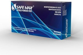 Luva de Procedimento Nitrílica Azul M - Safemax
