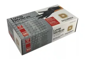 LUVA DE PROCEDIMENTO NITRILO PRETA SEM PO TAM P - DESCARPACK