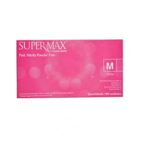 LUVA DE PROCEDIMENTO NITRILO ROSA SEM PO TAM PP - SUPERMAX