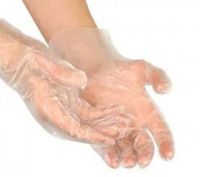 LUVA PLASTICA TRANSPARENTE (SOBRE LUVA) C/100 UNIDADES - BOMPACK