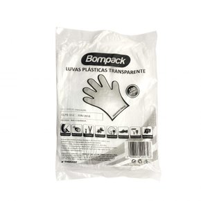 Luva Plástica Descartável  Sobre Luva C/100 Volk - Bompack