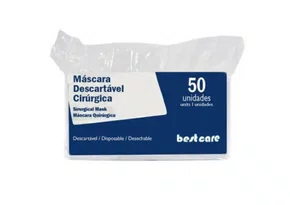 MASCARA DESCARTAVEL C/ELASTICO BRANCA - BEST CARE