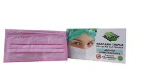 MASCARA DESCARTAVEL COM ELASTICO ROSA (50 UNIDADES) - PROTDESC