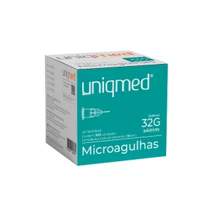 Microagulhas 32G (0,23mm) x 4mm C/100uni - Uniqmed