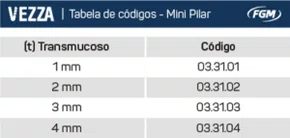 Mini Pilar Vezza He 4mm (033104) - Fgm