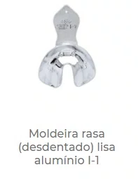 MOLDEIRA DE ALUMINIO RASA (DESDENTADO) LISA I-1 - TECNODENT