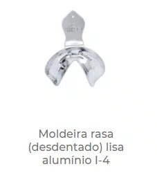 MOLDEIRA DE ALUMINIO RASA (DESDENTADO) LISA I-4 - TECNODENT