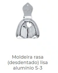 MOLDEIRA DE ALUMINIO RASA (DESDENTADO) LISA S-3 - TECNODENT