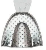 Moldeira De Inox (Dentado) Perfurada Adulto Superior S-3 - Tecnodent