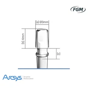 Munhão Angulável 3x4x5,5 Arcsys (020704) - Fgm