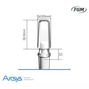 Munhão Angulável 3x6x2,5 Arcsys (020601) - Fgm