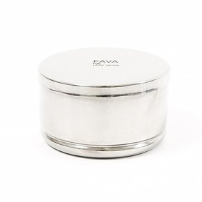 Porta Algodão Rolete Inox 10x5,5 cm - Fava