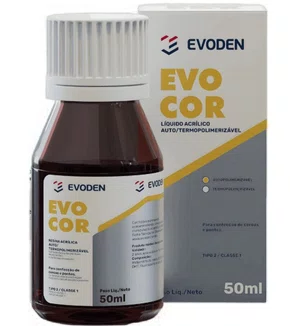 Resina acrílica auto Evocor liq 50ml - Evoden