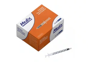 SERINGA DESCARTAVEL 1ML P/ INSULINA S/AGULHA LUER SLIP - MEDIX
